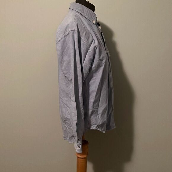 GAP Kid’s Blue Long Sleeve Authentic Oxford Button Down Shirt - Picture 7 of 8